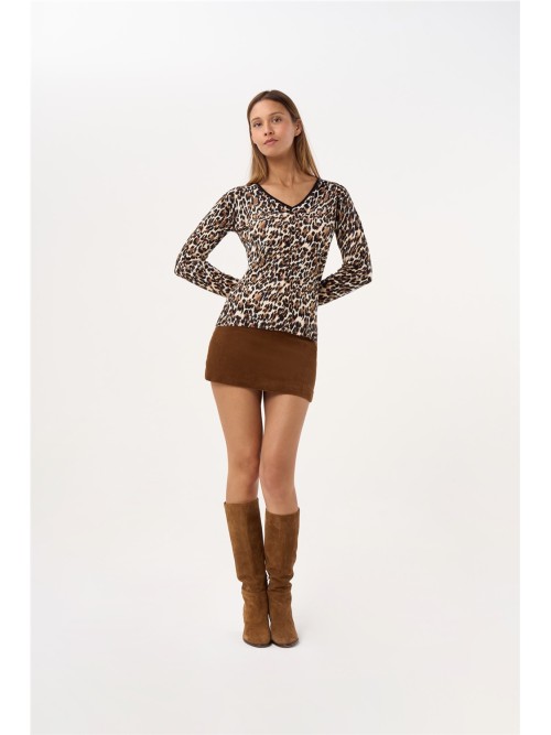 JERSEY LEO&UGO MUJER DW500 MARRON