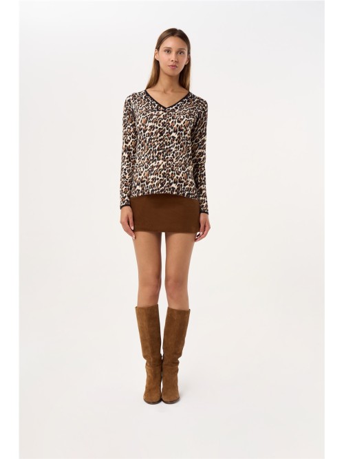 JERSEY LEO&UGO MUJER DW500 MARRON 2