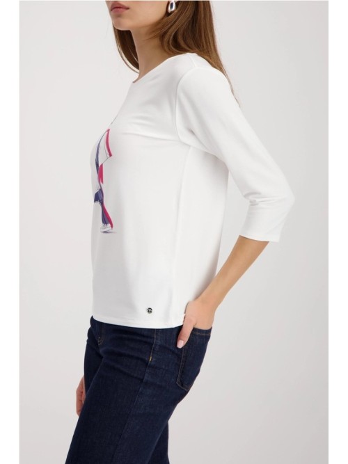 Camiseta MONARI de mujer de color blanco roto 410082. 2