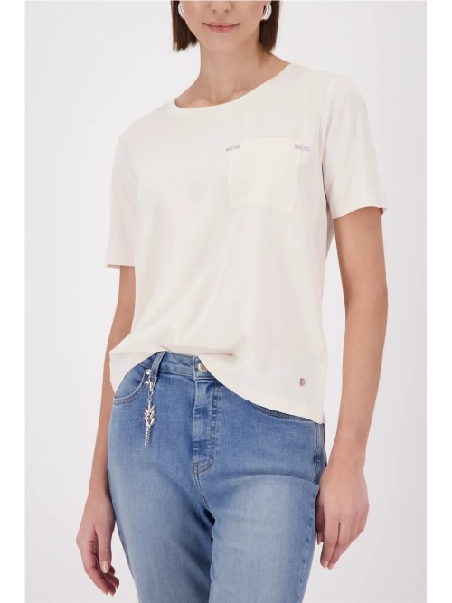 Monari Camiseta de mujer de color beige 410467.