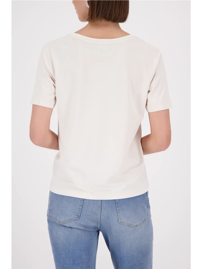 Monari Camiseta de mujer de color beige 410467.