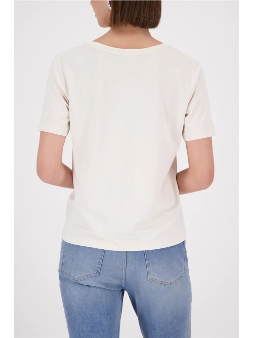 Monari Camiseta de mujer de color beige 410467.