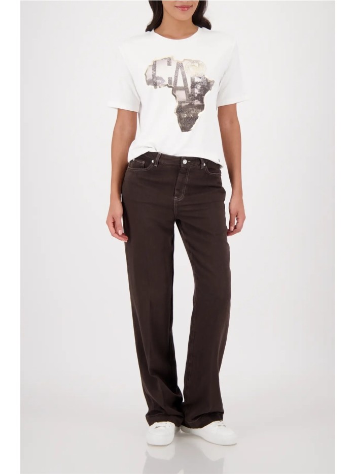 Monari Camiseta de mujer de color blanco roto 410142.