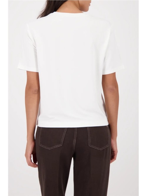 Monari Camiseta de mujer de color blanco roto 410142.