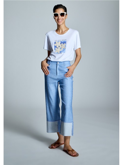 Camiseta ALBA CONDE   de mujer color blanco roto 1800 218