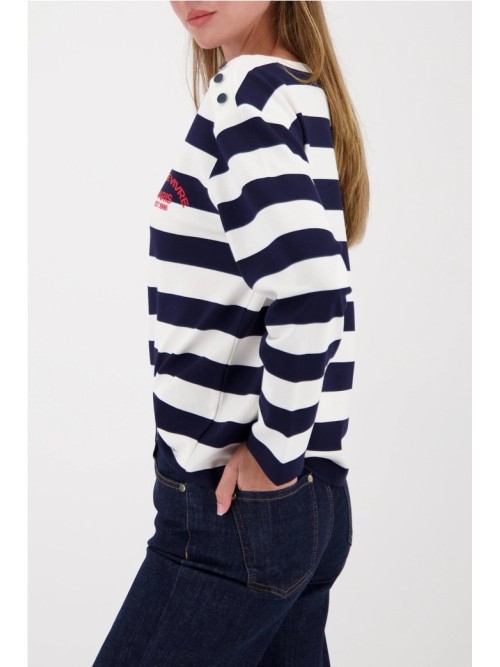 Sudadera  MONARI  de mujer de rayas marineras 410080. 2