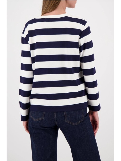 Sudadera  MONARI  de mujer de rayas marineras 410080.