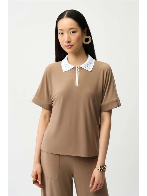 Blusa JOSEPH RIBKOFF de mujer de color camel 261164 2
