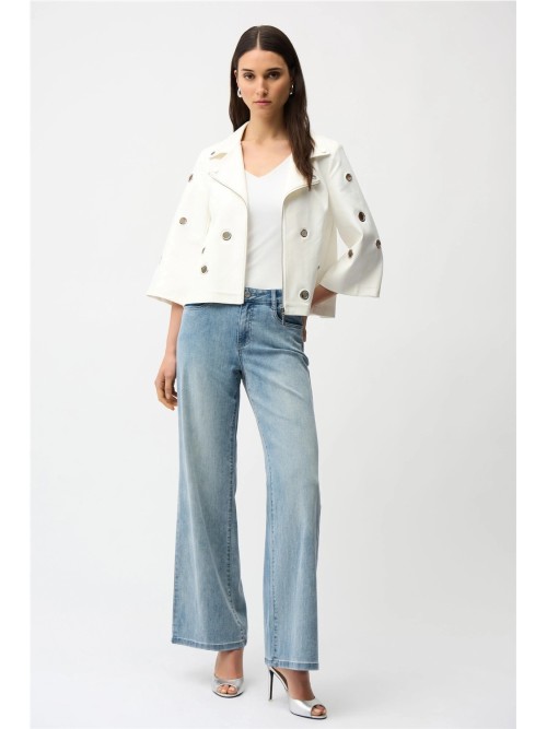 Chaqueta JOSEPH RIBKOFF de mujer calada de color Vainilla 261905