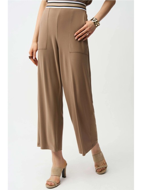 Pantalón JOSEPH RIBKOFF de mujer de color camel cintura de goma 261165 2