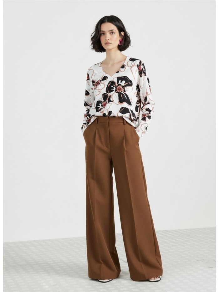 Jersey ESCORPION  de  mujer de color crudo de flores grandes 26s120342