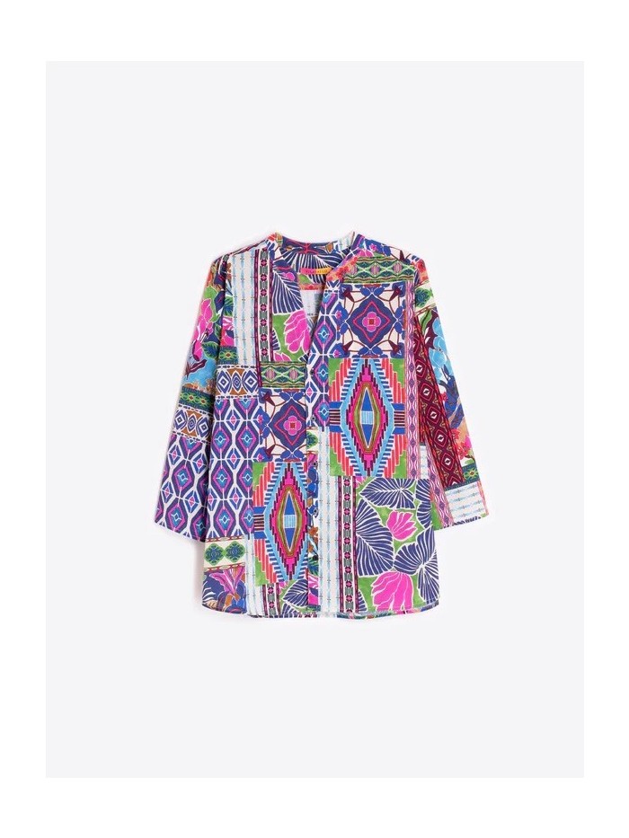 Camisa VILAGALLO de mujer de estampaado geométrico 33322