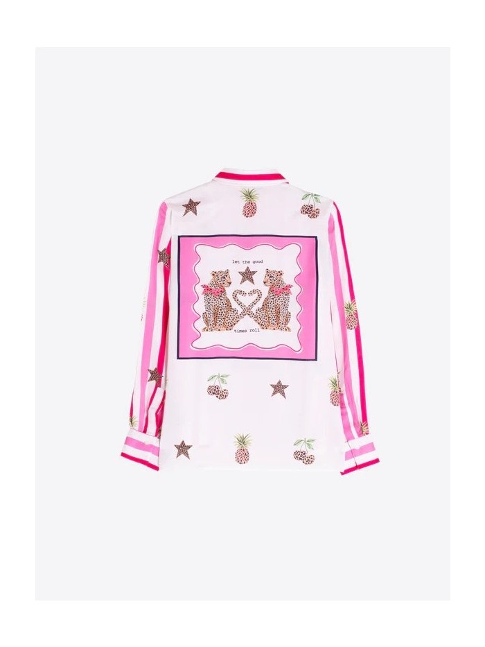 Camisa VILAGALLO de mujer de leopardos en la espalda 33641