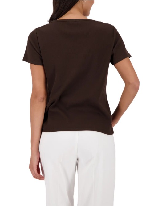 Camiseta MONARI de mujer marrón con estampado de cebra 410452 2