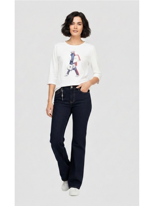 Camiseta MONARI de mujer de color blanco roto 410082.