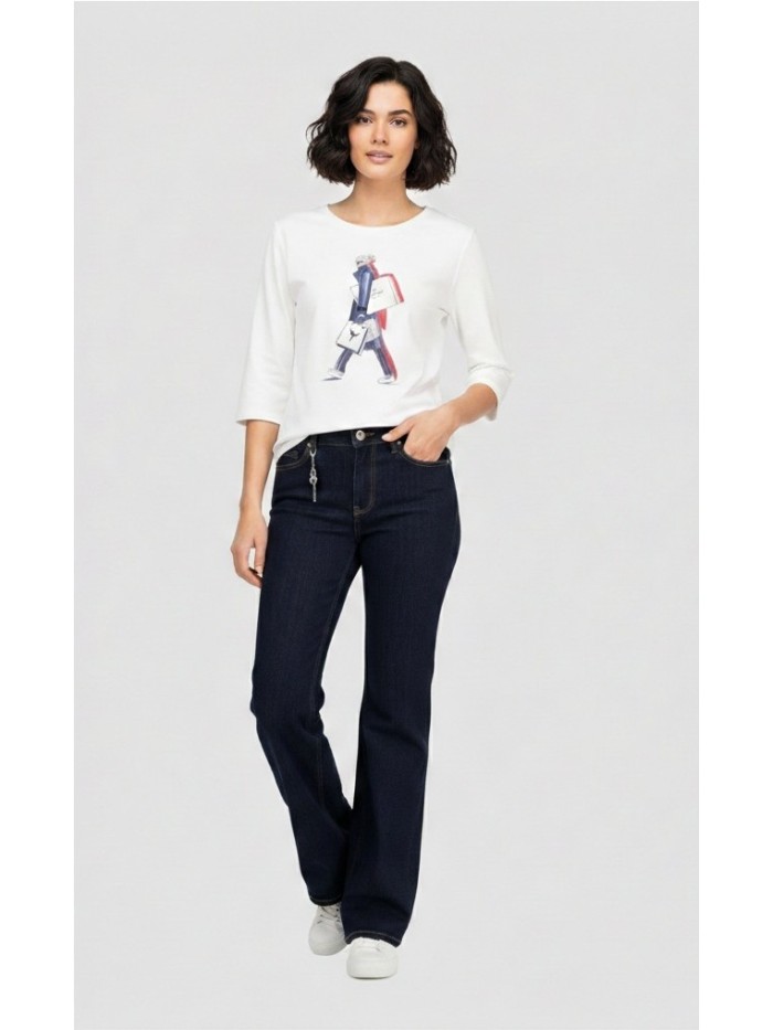 Camiseta MONARI de mujer de color blanco roto 410082.