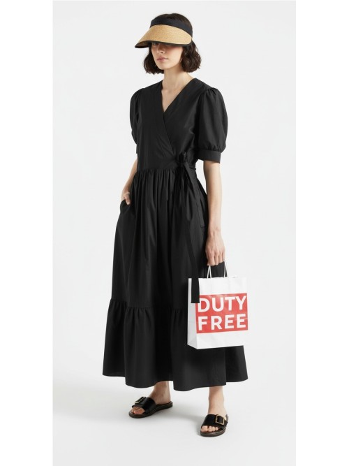 Vestido DIANA GALLESI de mujer de color negro cruzado 7709R1