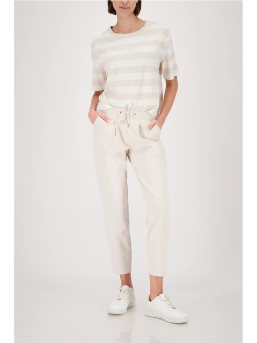 Camiseta MONARI de mujer de rayas crudo y beige 410126