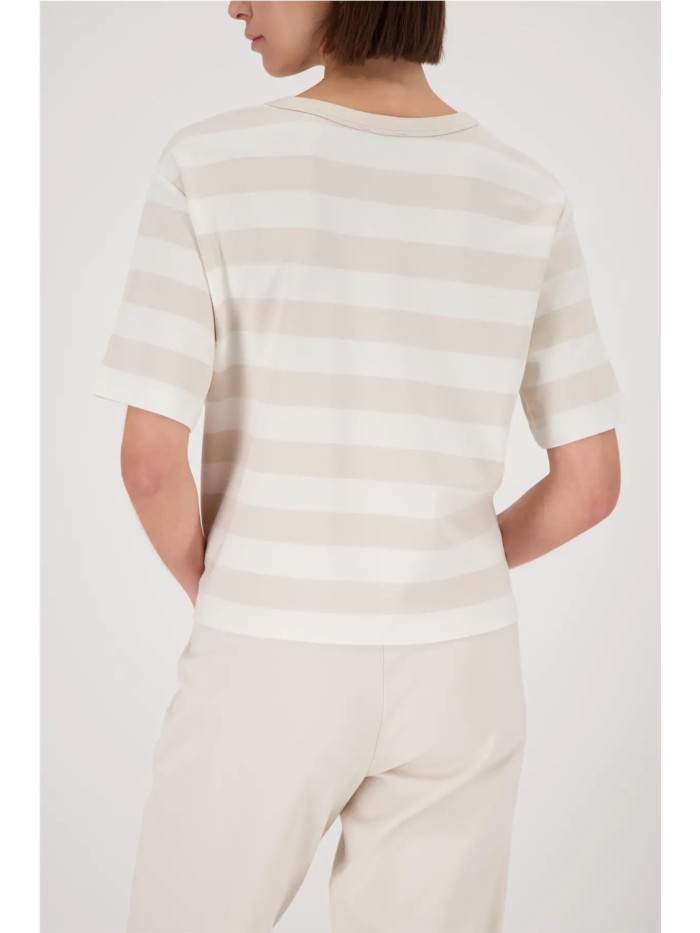 Camiseta MONARI de mujer de rayas crudo y beige 410126