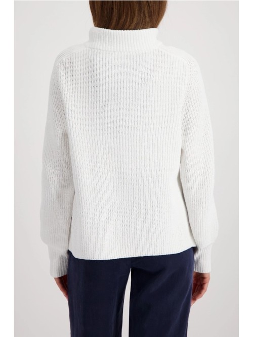 Chaqueta MONARI de mujer color blanco con cremallera 410234