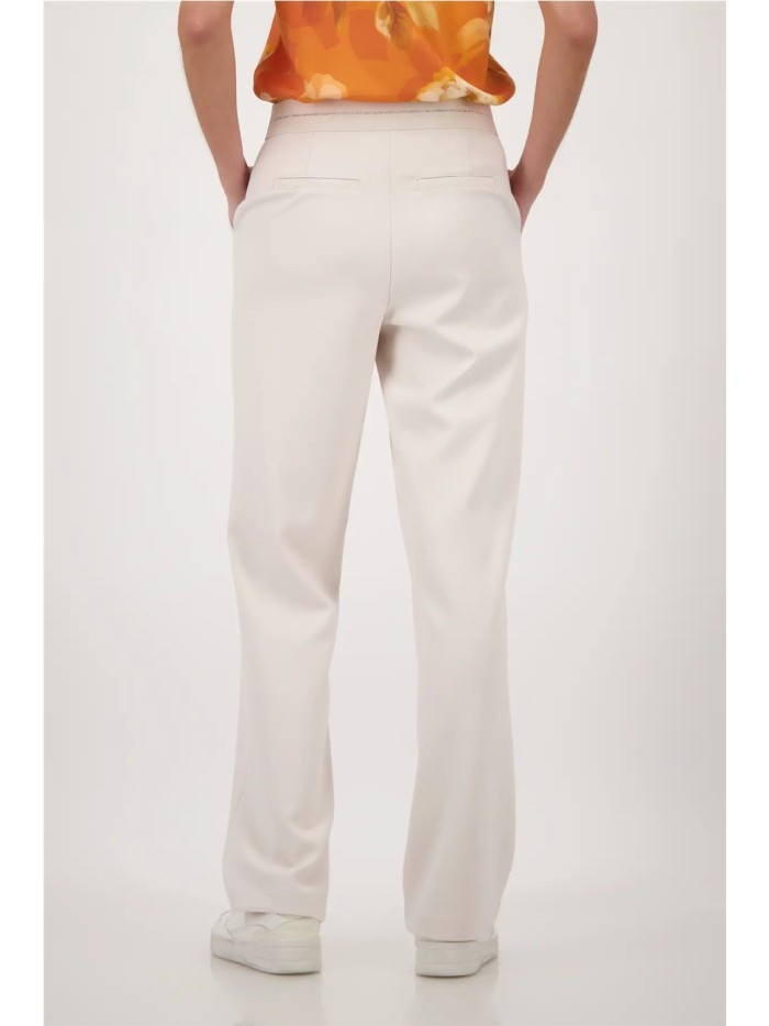 Pantalón MONARI de mujer de color beige y cordón en la cintura 410357.