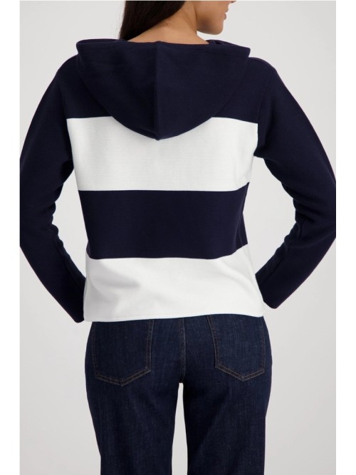 Jersey MONARI de mujer de rayas marineras blanca y azul 410391.