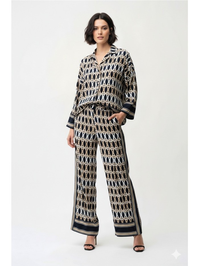 Pantalón JOSEPH RIBKOFF de mujer en color azul con estampado 261058