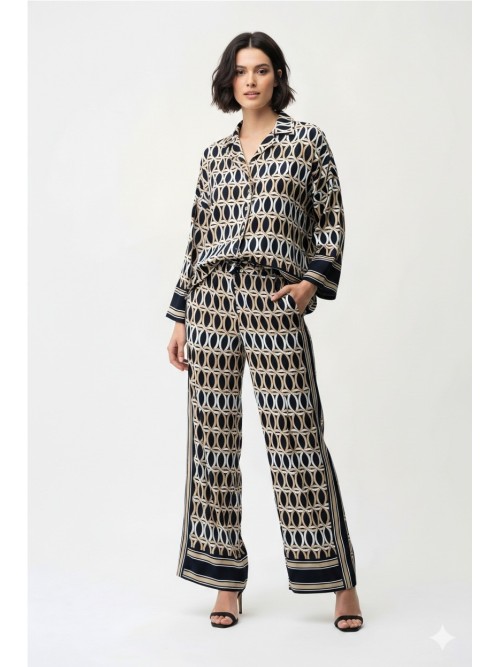 Pantalón JOSEPH RIBKOFF de mujer en color azul con estampado 261058