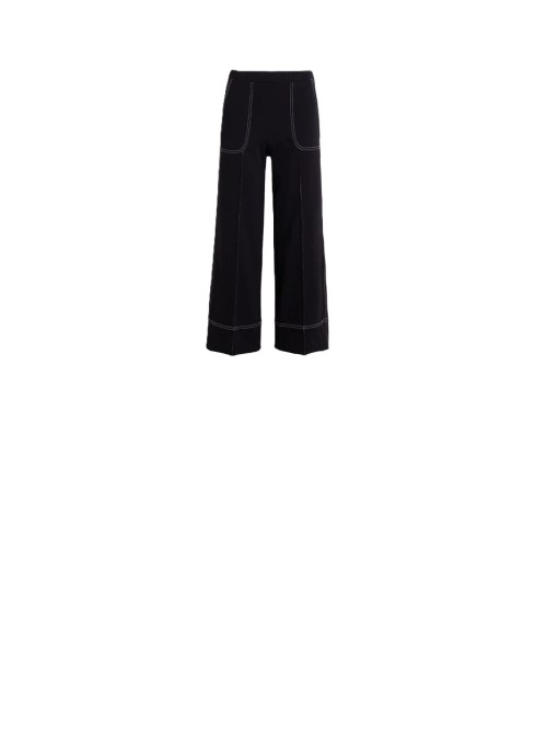 Pantalón VILAGALLO de mujer de color negro con despuntes 33273