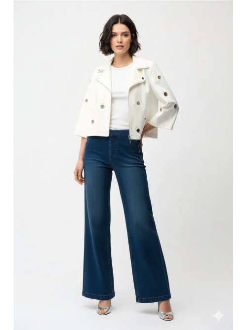 Chaqueta JOSEPH RIBKOFF de mujer calada de color Vainilla 261905