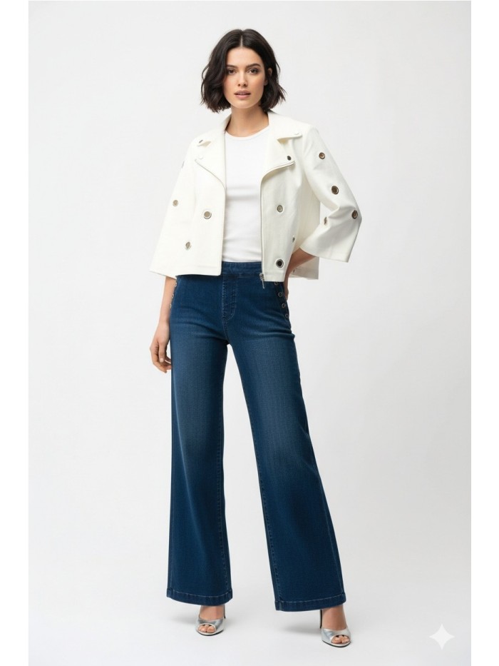 Chaqueta JOSEPH RIBKOFF de mujer calada de color Vainilla 261905