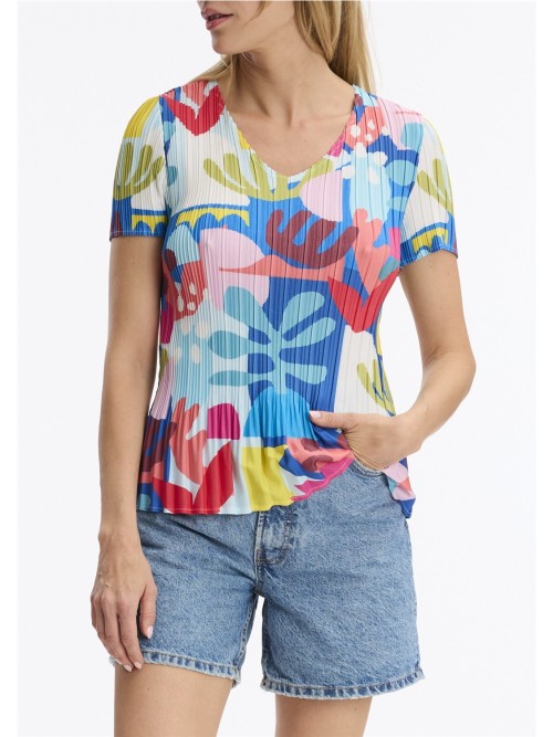 Top LEO Y UGO de mujer multicolor con estampado floral YE 244 2
