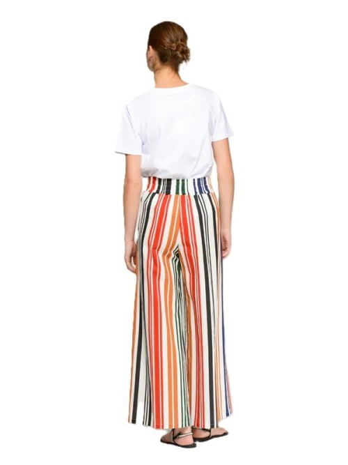 Pantalón VILAGALLO de mujer de rayas verticales multicolor 33246 2