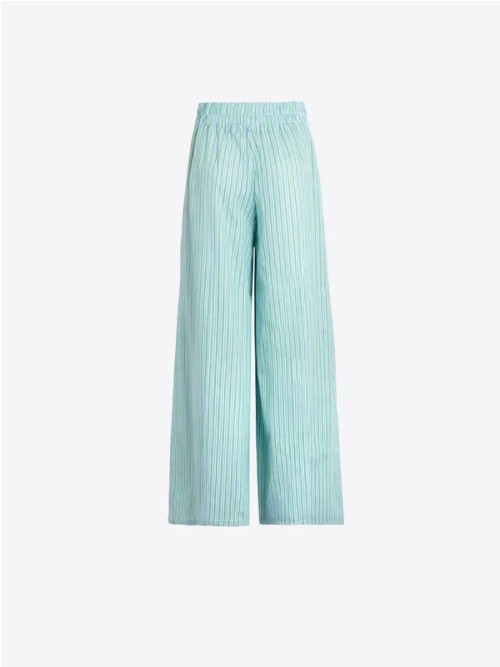 Pantalón VILAGALLO  mujer, rayas verticales en color verde y azul33408 2