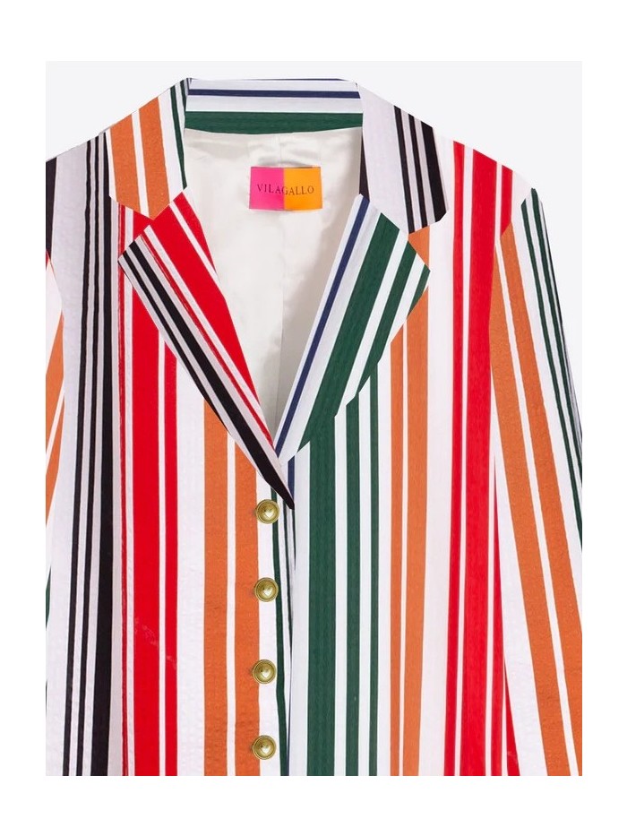 Chaqueta VILAGALLO de mujer de rayas verticales multicolor 33245