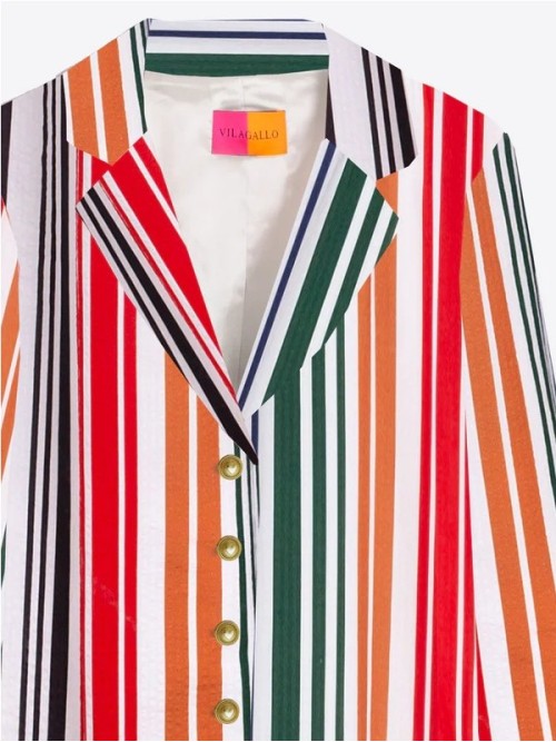 Chaqueta VILAGALLO de mujer de rayas verticales multicolor 33245