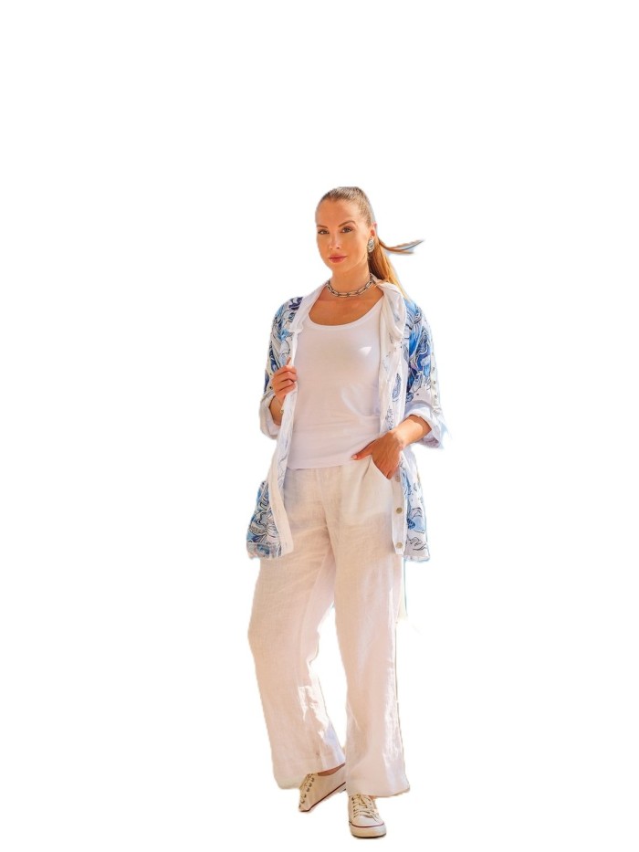 Chaqueta DOLCEZZA MONTREAL mujer color blanco, estampado 26656