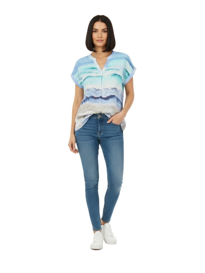 Blusa DOLCEZZA MONTREAL de mujer de colores azules 26619
