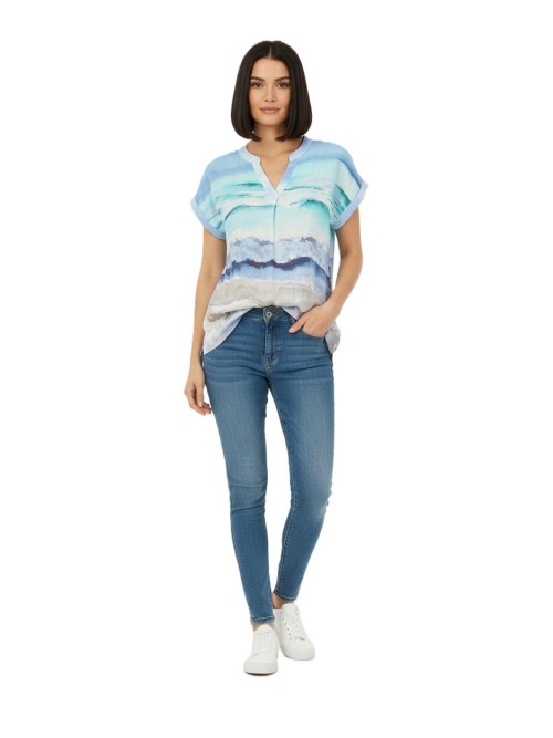 Blusa DOLCEZZA MONTREAL de mujer de colores azules 26619