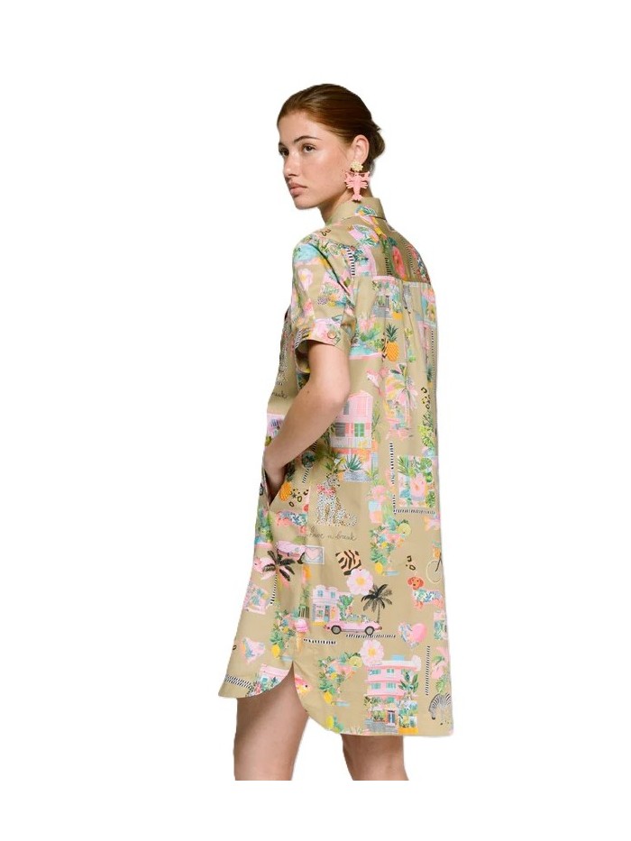 Vestido  VILAGALLO de mujercamel con estapado de california 33563