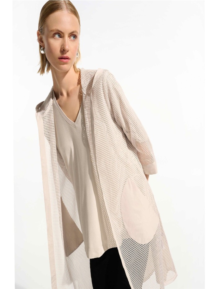 CHAQUETA MALLA CON CAPUCHA