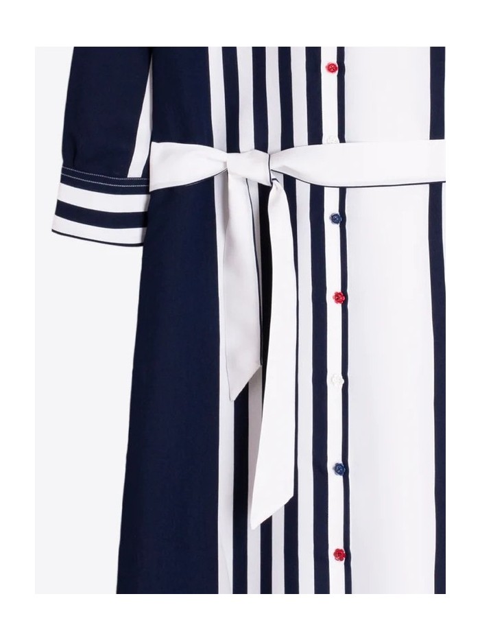 Vestido VILAGALLO de mujer con rayas marineras verticales 33409