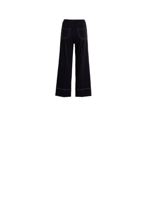 Pantalón VILAGALLO de mujer de color negro con despuntes 33273 2