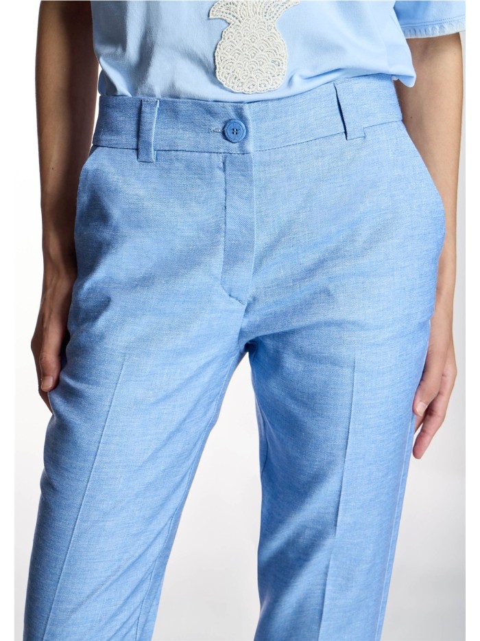 Pantalón ALBA CONDE de mujer color celeste 1561 110
