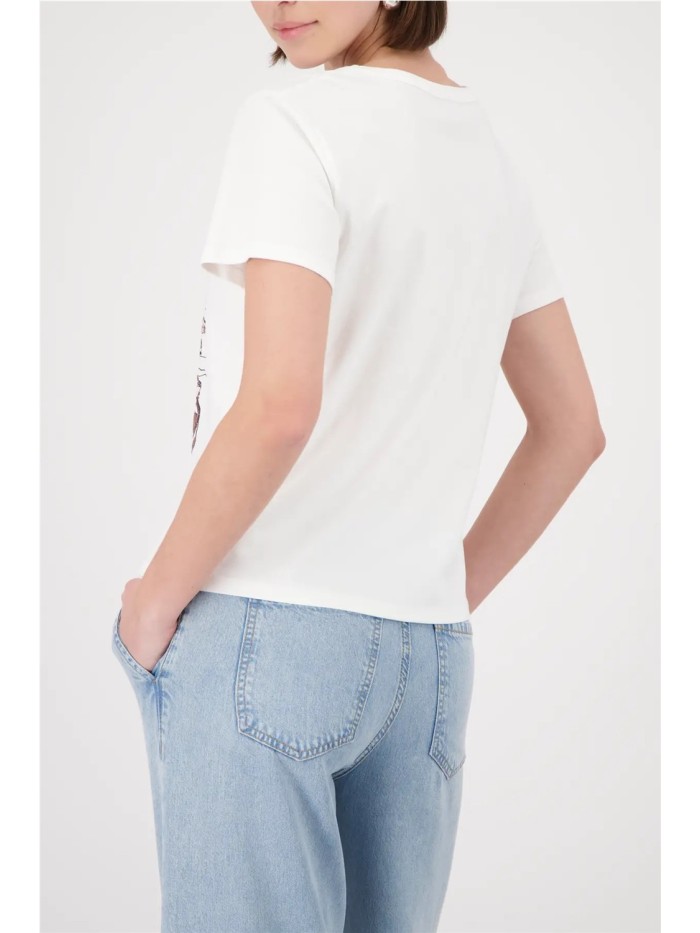 Camiseta MONARI d ecolor vainilla estampada 410553